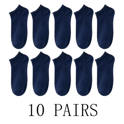 Unisex Comfort Fit Ankle Socks Breathable Low Cut 5 Pack