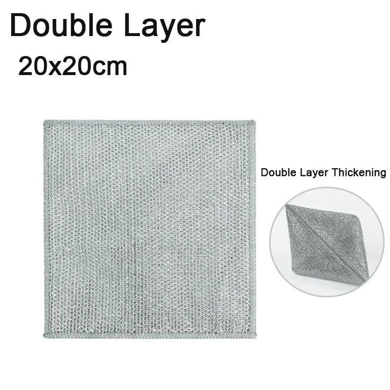 Wire Dishcloth Rags For Kitchen Scrubber Metal Steel