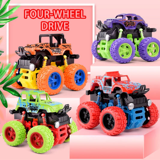 Pull Back Off Road Toy Car 360 Rotation Stunt SUV