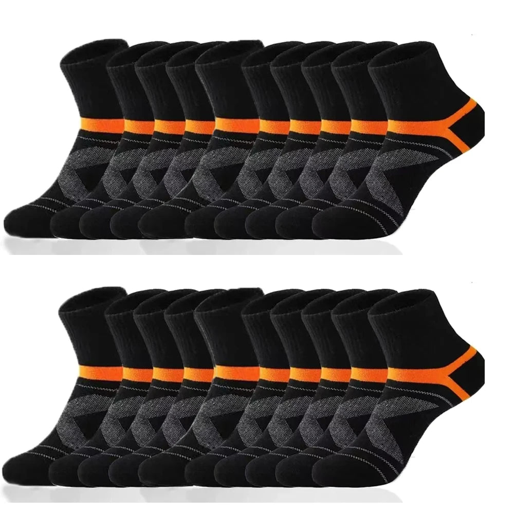 Men's Black Sports Basketball Socks Hiking Running