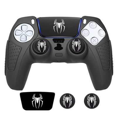 Anti-Slip Protective Skin Shell for PS5 Controller Silicone Cover Case with Rubber Thumb Grip Gaps and Touch Pad Sticker For PS5