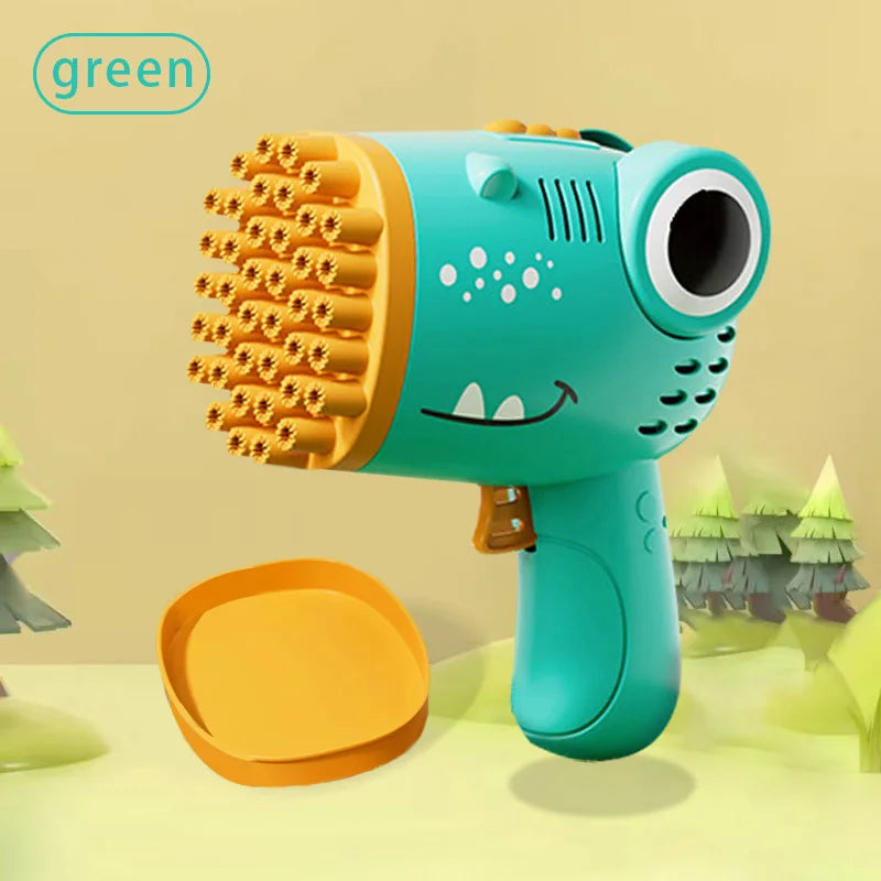 Dinosaur Bubble Machine Gun - Multi Hole Automatic Blower for Outdoor Parties