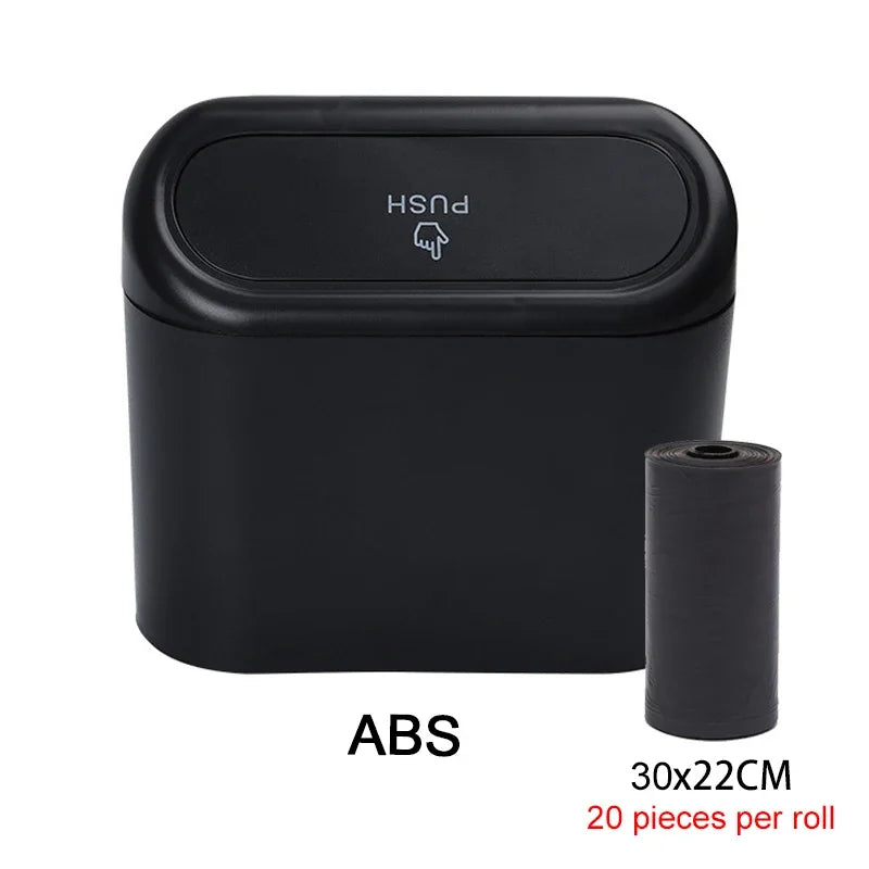 Leakproof Mini Car Trash Can Compact Vehicle Garbage Bin Set