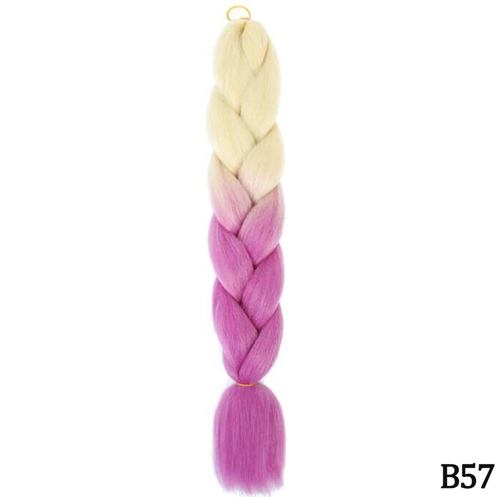 24 Inch Jumbo Braiding Hair Synthetic Afro Ombre Extensions