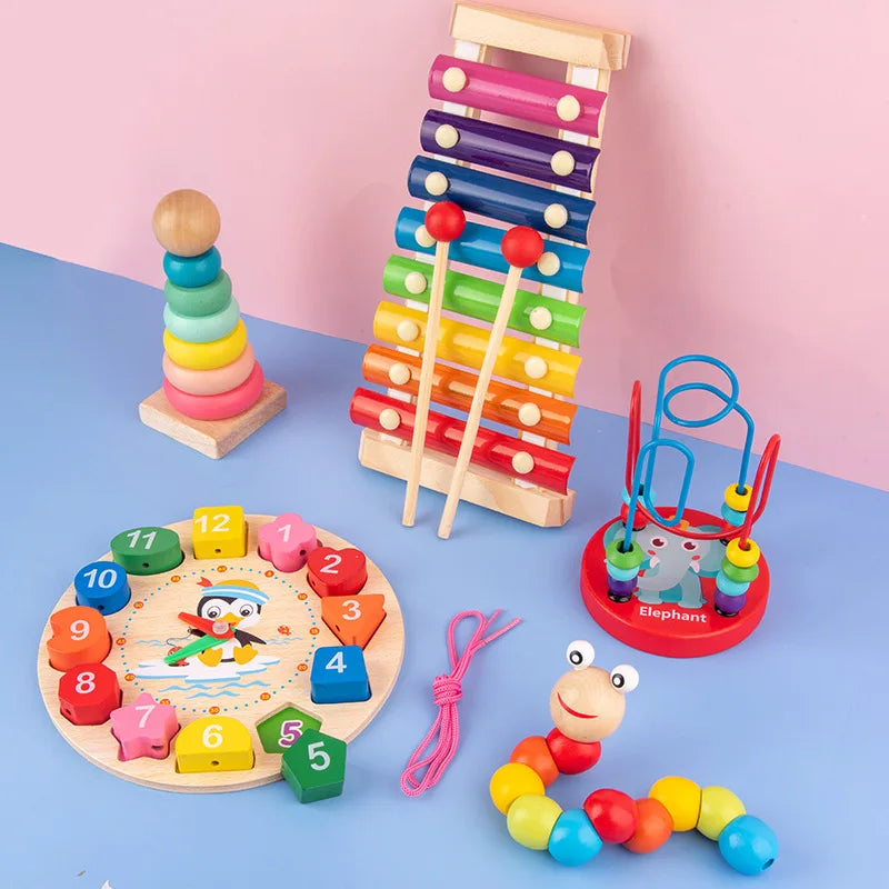3D Wooden Puzzles For Kids Early Learning Toddler Toy