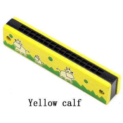 Children Wooden Harmonica Toy Beginner Music Instrument