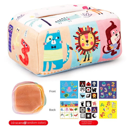 Baby Montessori Magic Tissue Box Sensory Crinkle Toy