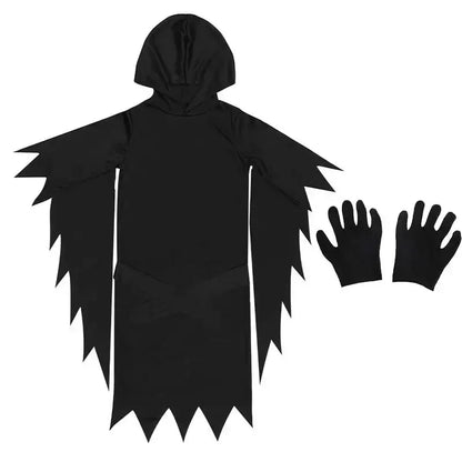 Kids Scream Costume Children Fancy Dress Halloween Party Horror Death Ghostface Costume Boys Teens