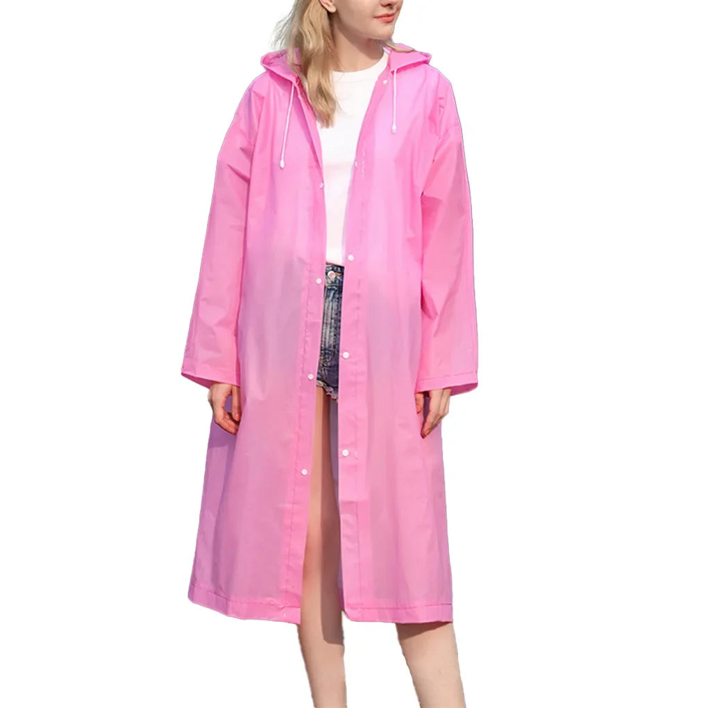Waterproof EVA Unisex Raincoat Thickened Hooded Rainwear