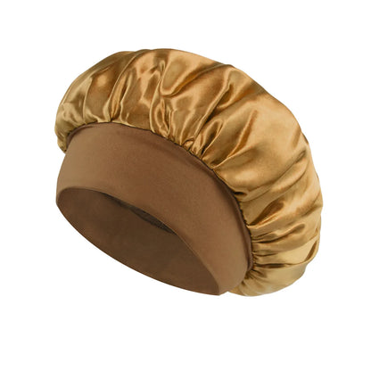 Silk Satin Hair Bonnet Night Sleep Shower Cap Large Wrap