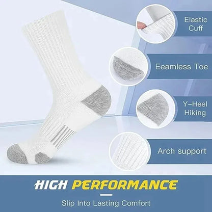 Men Non Slip Athletic Crew Socks Ground Gripping Sports