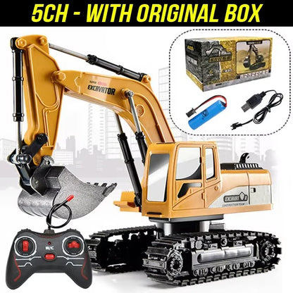 1:24 6 Channel RC Excavator Remote Control Construction Toy