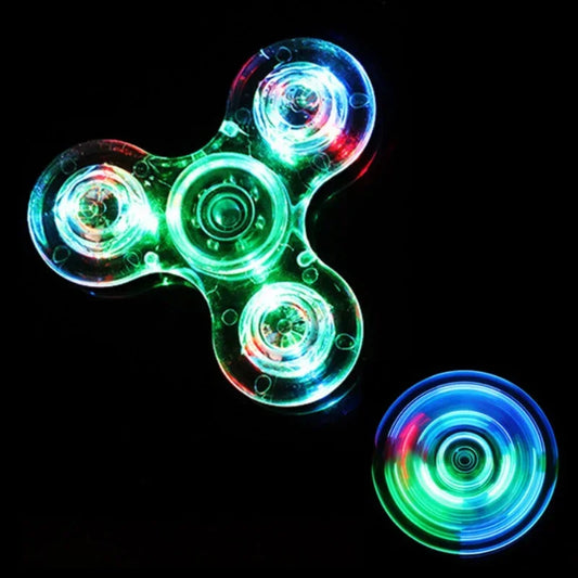 LED Light Fidget Spinner Glow in Dark Hand Toy
