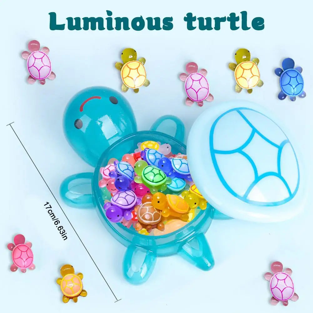 Glow in the Dark Turtle Set Resin Storage Ornament