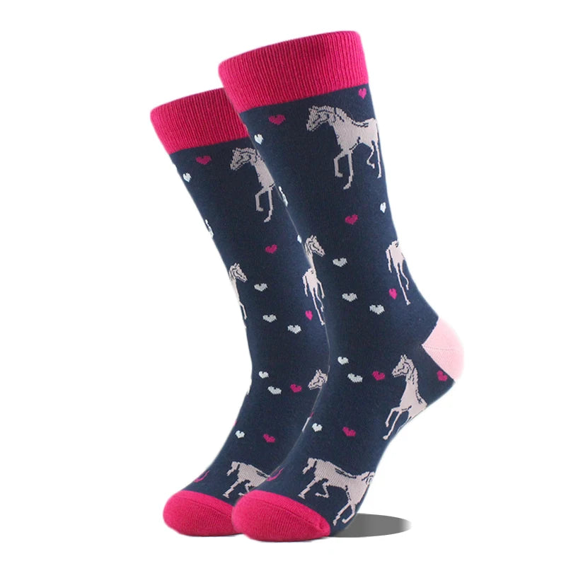 Novelty Dinosaur Crew Skateboard Socks Funny Men