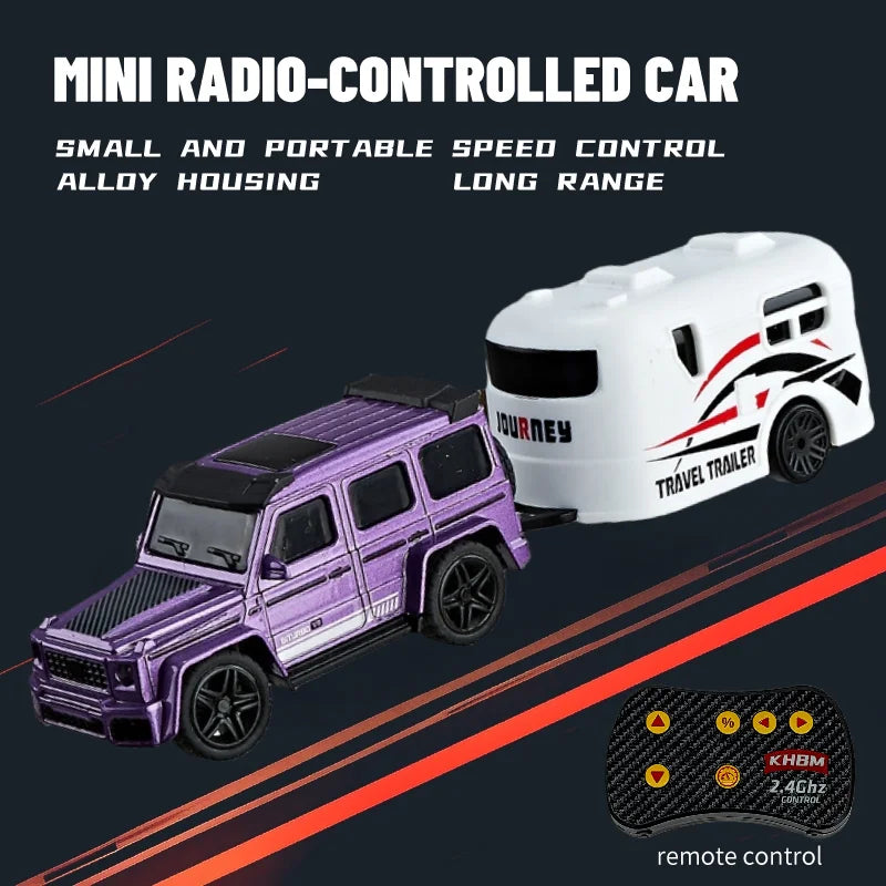 1/64 Mini RC Alloy Car Pocket Remote Control Vehicle