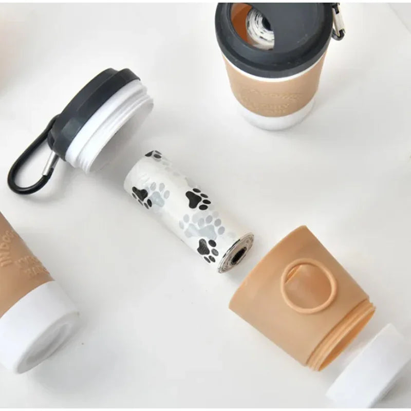 Coffee Cup Dog Poop Bag Dispenser Portable Storage Box