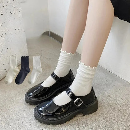 Women Ruffle Middle Tube Ankle Socks Breathable Set