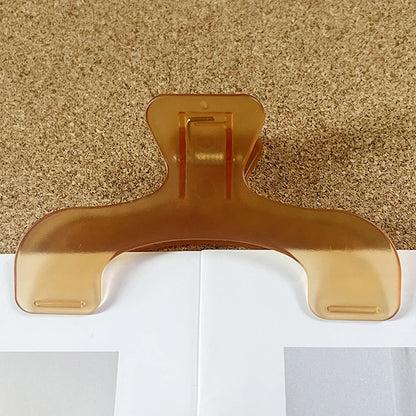 SJ1pc Simple Fixed Book Clips Memo Clip Desk Accessories Practical Note Holder Frosted Transparent Page Holder For Reading Tool