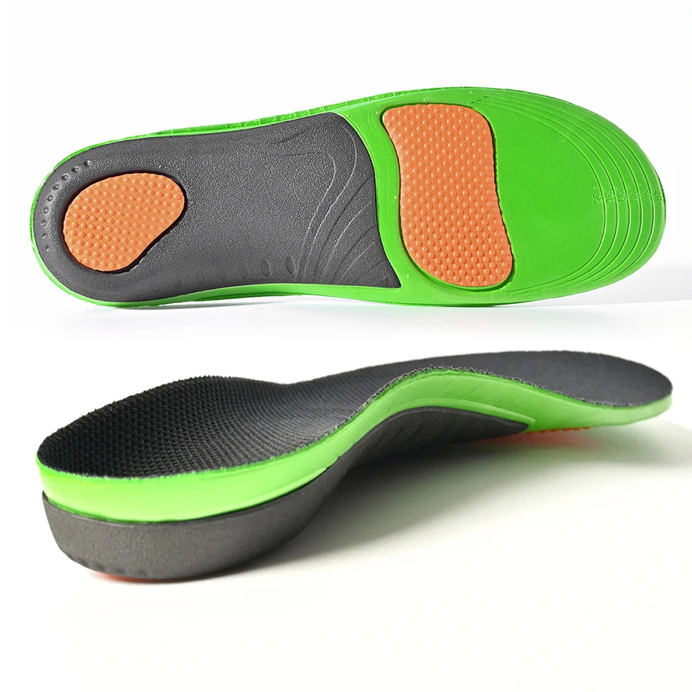 Unisex Arch Support Insoles - High Elastic Foam & Nylon Washers | Shock Absorption, Heel Cushion & Sole Protector for Sports, Wo