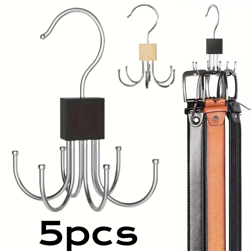 360 Rotating Storage Hanger Hook Multi Claw Closet Belt Rack