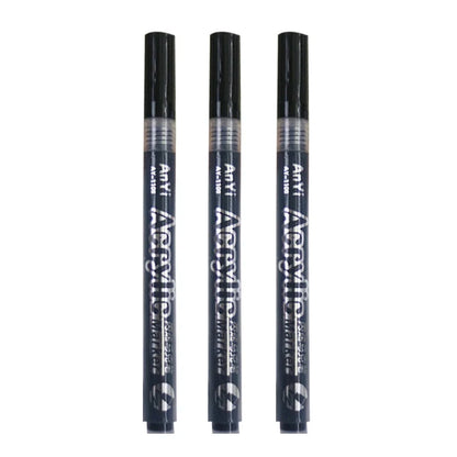 Acrylic Markers Paint Pen Set Extra Fine Tip Art Markers 3Pcs