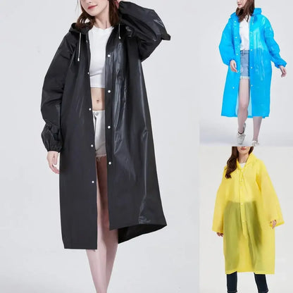 Waterproof EVA Unisex Raincoat Thickened Hooded Rainwear
