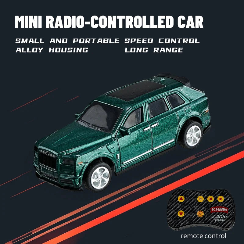 1/64 Mini RC Alloy Car Pocket Remote Control Vehicle
