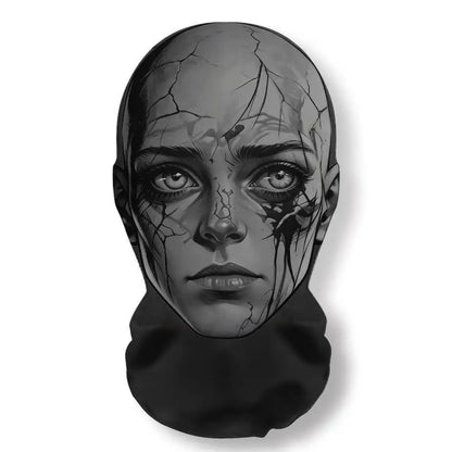 Realistic 3D Horror Skull Zombie Full Face Mask Breathable Mesh Headgear Cosplay Prop for Halloween Party Prank Carnival Costume