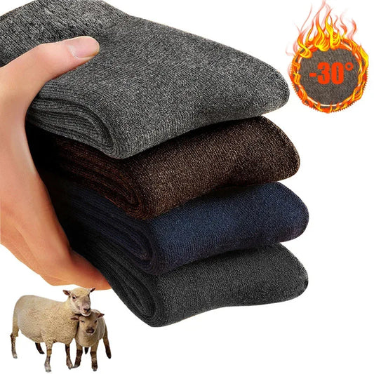 2025 New Winter Super Thicker Warm Socks Wool Male Men Women Socks Solid Socks Merino Wool Socks Against Cold Snow Terry Socks