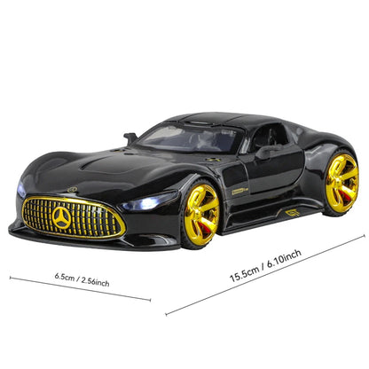 1:32 GT Car Diecast Metal Alloy Model Car Sound and Light Hobbies High Simulation Collections Ornaments Boyfriend