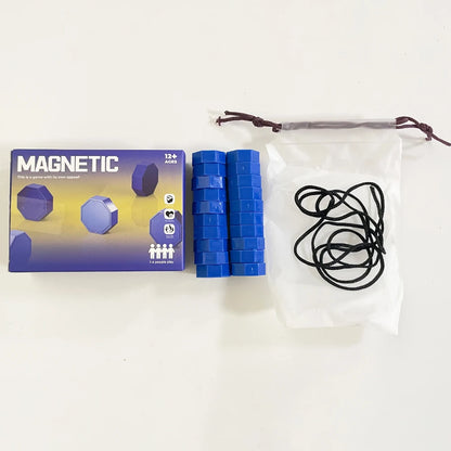 Party Games Magnetic Stones Game Interactive Magnet Board Strategy Game for Family Kids Adults High Quality Longest Side 3.4cm