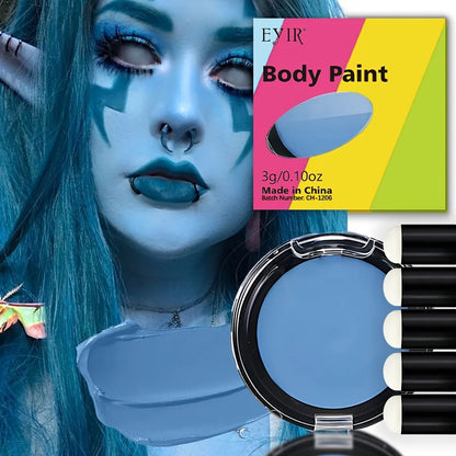 12 Color Cream Body Paint UV Reactive Face Paint Palette Color Changing Makeup Kit DIY Body Art Festival Party Makeup Set Ideas