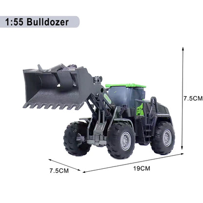 Engineering Diecast Toys for Boys Alloy+Plastic Tractor Excavator Backhoe Crane Bulldozer Kids Truck Children Vehicle Model Gift