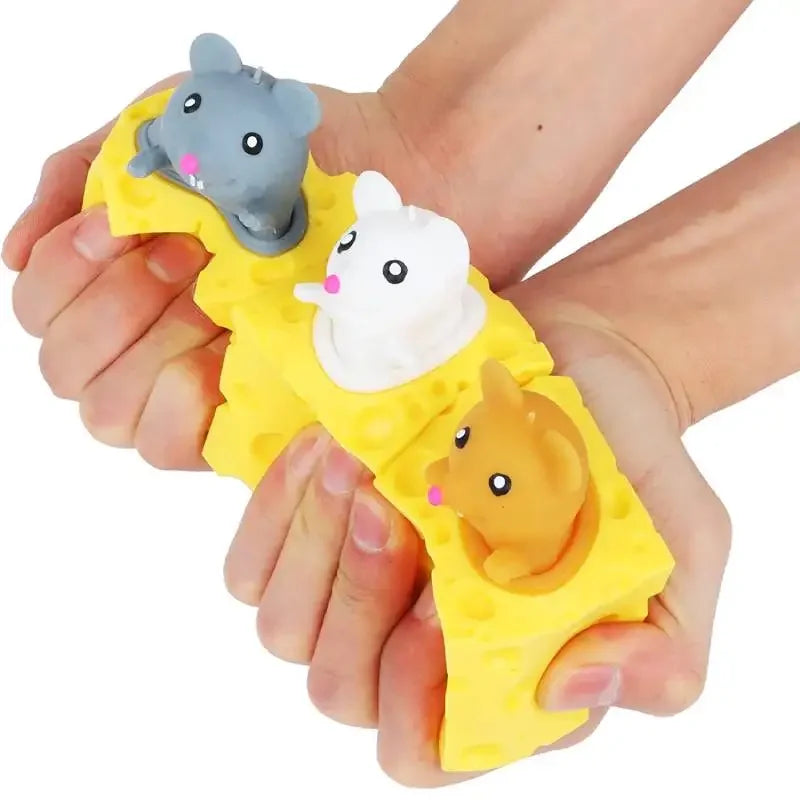Cheese Mouse Cup Decompression Squeeze Toys Stress Relief