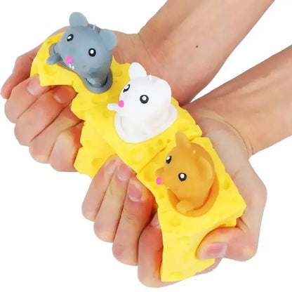 Cheese Mouse Cup Decompression Squeeze Toys Stress Relief