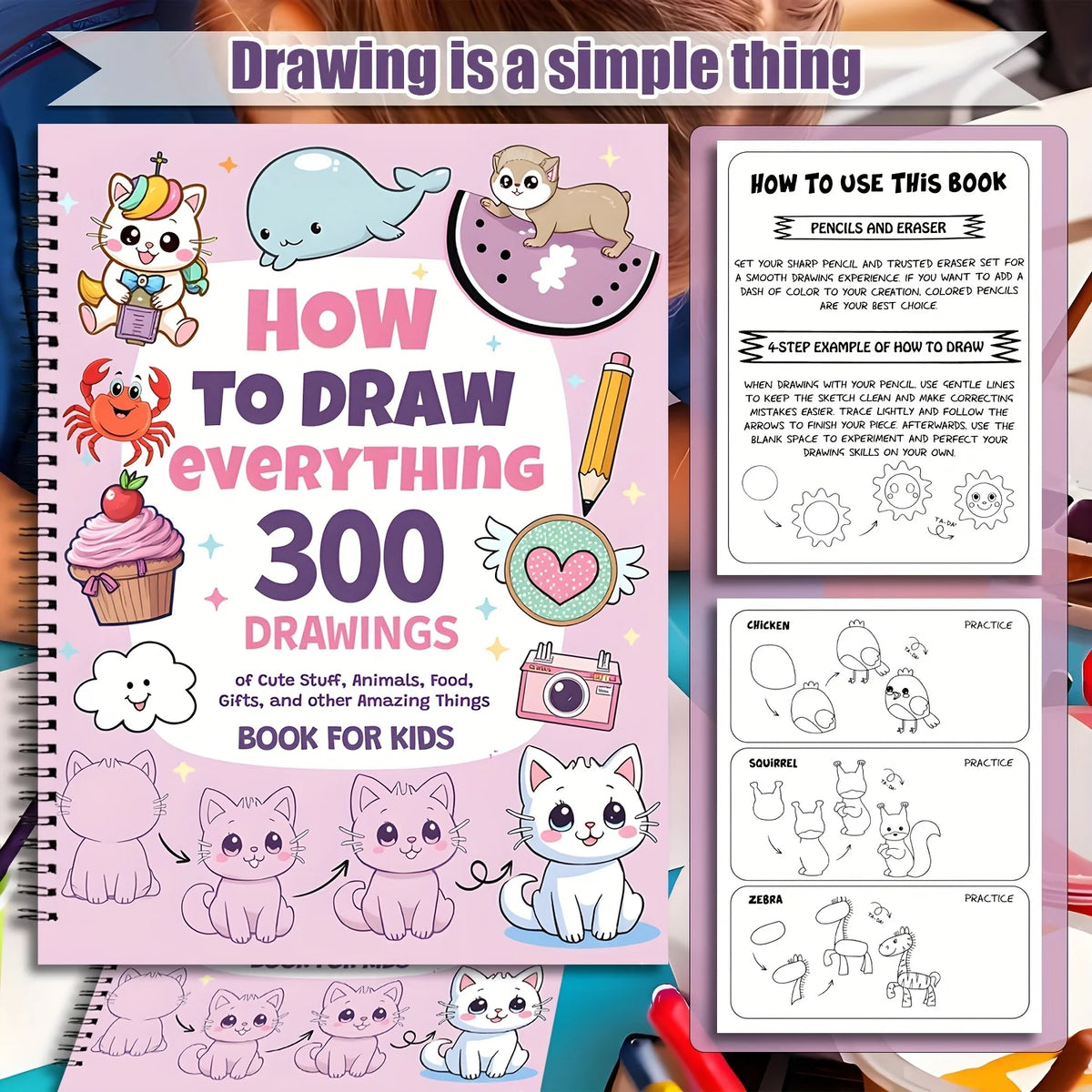 How to Draw Anything Step by Step Cute Animal Drawing Book