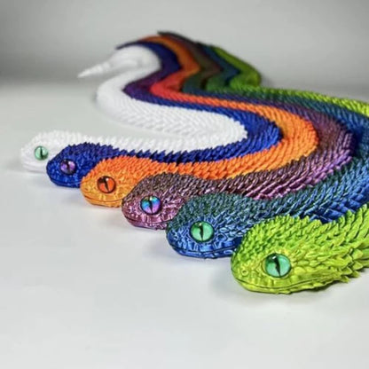 3D Printed Snake Realistic Statue Fidget Toy Desk