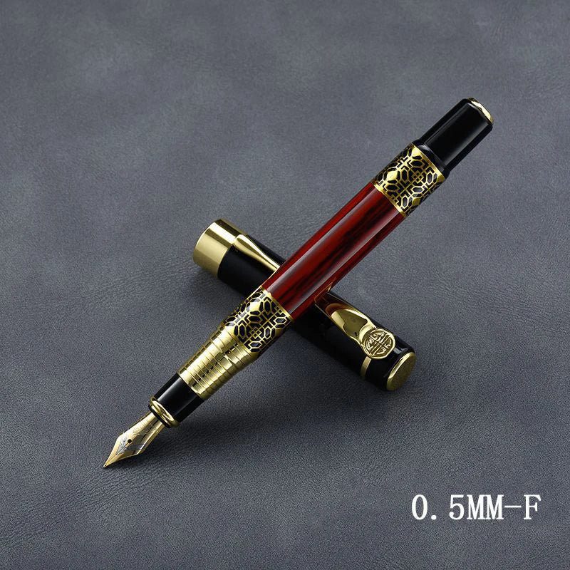 Retro Metal Fountain Pen Replaceable Ink Office Writing Set