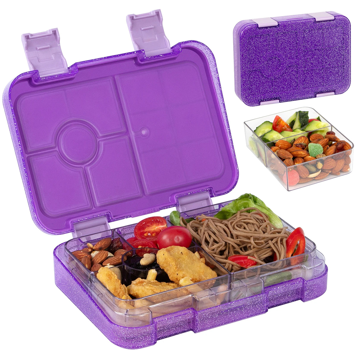 Portable Sealed Student Bento Box Microwavable Food Container Utensils