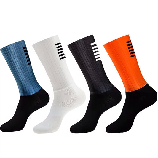 Silicone Cycling Aero Socks Anti Slip Men Bicycle Sport