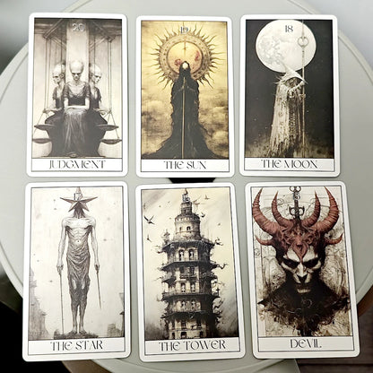 Gothic Tarot Deck Horror Style 78 Rider-waite Cards 10.3*6cm Embark on An Eerie Journey with Our Gothic Horror Tarot Card Deck