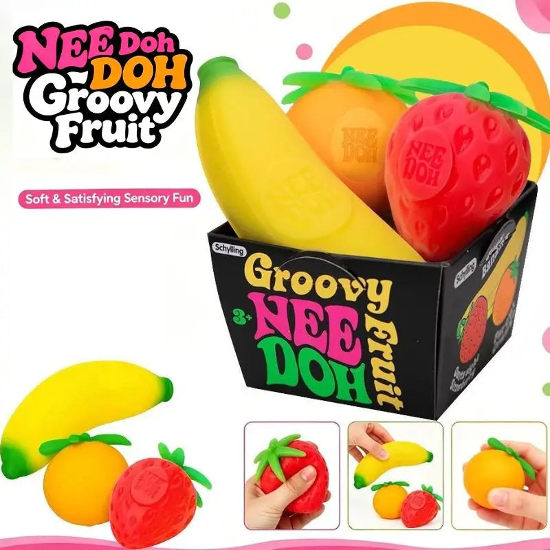 Fruit Squishy Sensory Stress Toy Simulated Orange Banana