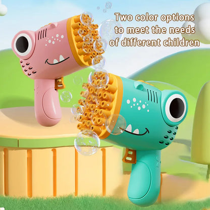 Dinosaur Bubble Machine Gun - Multi Hole Automatic Blower for Outdoor Parties
