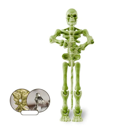 Halloween Magnetic Middle Ages Skeleton Posable Skeleton Human Shape Bones Halloween Haunted House Horror Props Skeleton Doll