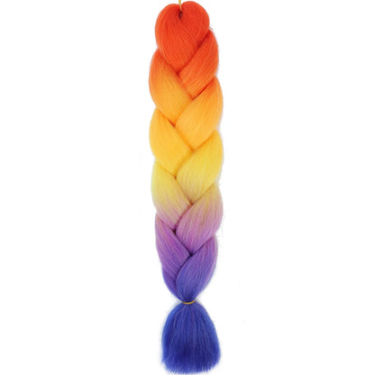 24 Inch Jumbo Braiding Hair Synthetic Afro Ombre Extensions