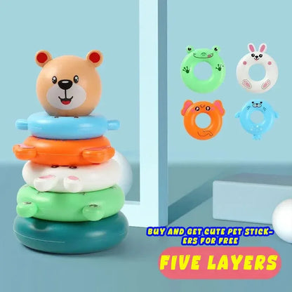 Pyramid Stacking Cups Toy Baby Montessori Tower