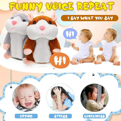 Talking Nod Hamster Plush Toy Voice Imitating Doll
