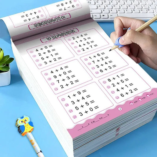 Children Math Exercise Workbook Addition Subtraction Book