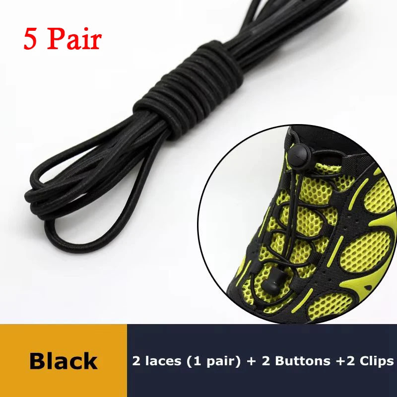 Elastic No Tie Shoe Laces Stretching Lock Lazy Shoestrings